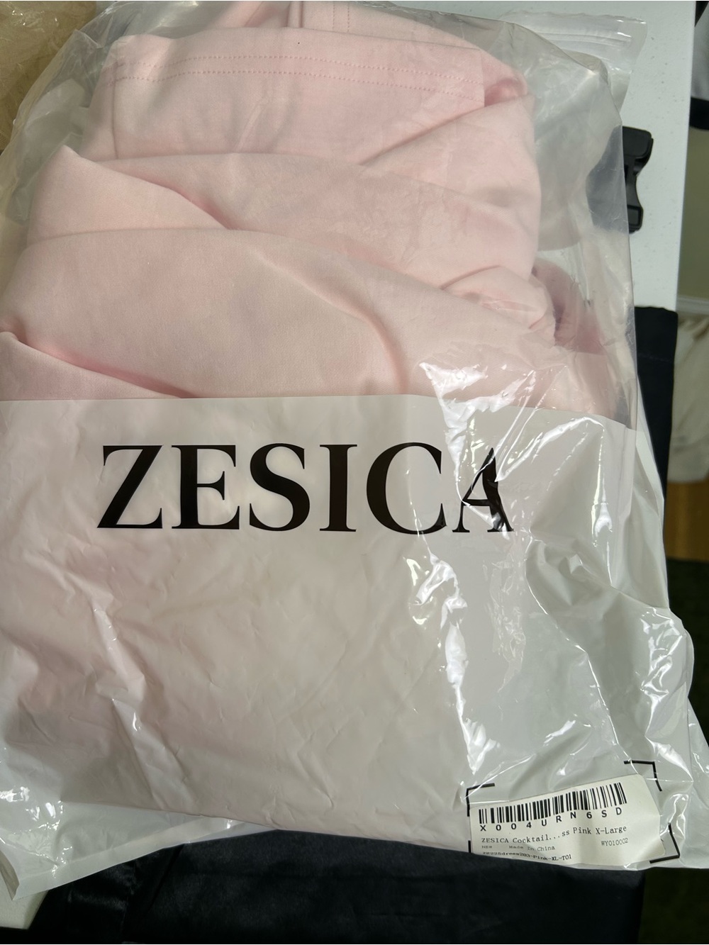 Off-Shoulder Pink Midi Dress - Picture 15 of 16